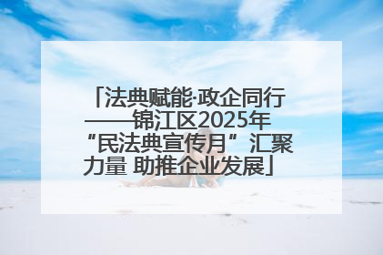 法典赋能·政企同行——锦江区2025年“民法典宣传月”汇聚力量 助推企业发展