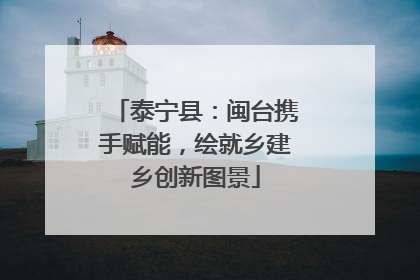 泰宁县：闽台携手赋能，绘就乡建乡创新图景