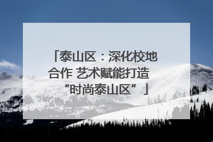 泰山区：深化校地合作 艺术赋能打造“时尚泰山区”