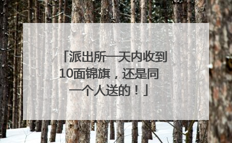 派出所一天内收到10面锦旗，还是同一个人送的！