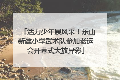 活力少年展风采！乐山新建小学武术队参加老运会开幕式大放异彩