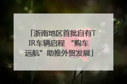 浙南地区首批自有TIR车辆启程 “购车远航”助推外贸发展