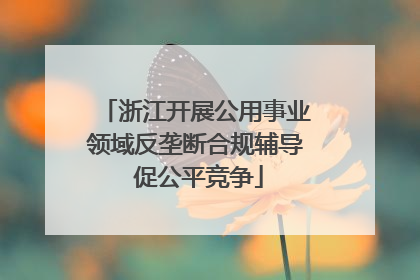 浙江开展公用事业领域反垄断合规辅导 促公平竞争
