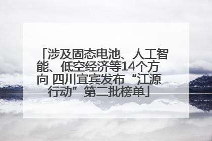 涉及固态电池、人工智能、低空经济等14个方向 四川宜宾发布“江源行动”第二批榜单