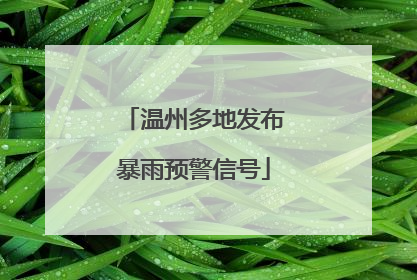 温州多地发布暴雨预警信号