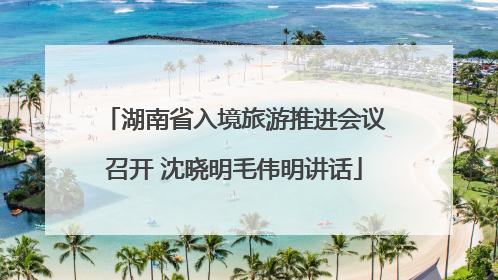 湖南省入境旅游推进会议召开 沈晓明毛伟明讲话