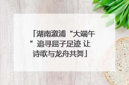 湖南溆浦“大端午”追寻屈子足迹 让诗歌与龙舟共舞