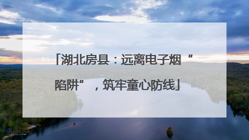 湖北房县：远离电子烟“陷阱”，筑牢童心防线