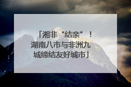 湘非“结亲”！湖南八市与非洲九城缔结友好城市