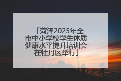 菏泽2025年全市中小学校学生体质健康水平提升培训会在牡丹区举行