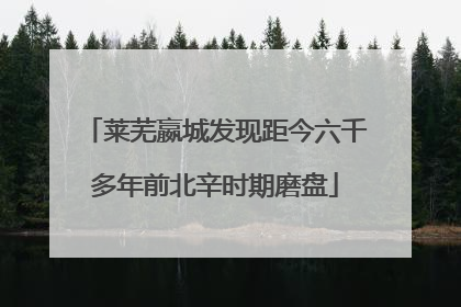莱芜嬴城发现距今六千多年前北辛时期磨盘