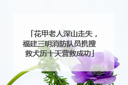 花甲老人深山走失，福建三明消防队员携搜救犬历十天营救成功
