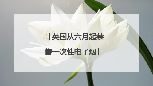 英国从六月起禁售一次性电子烟