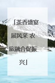 茶香盛宴展风采 农旅融合促振兴