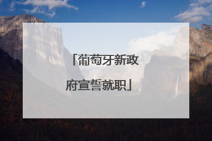 葡萄牙新政府宣誓就职