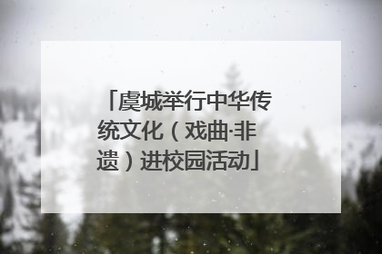 虞城举行中华传统文化（戏曲·非遗）进校园活动