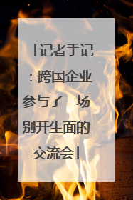 记者手记：跨国企业参与了一场别开生面的交流会