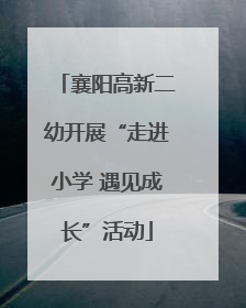 襄阳高新二幼开展“走进小学 遇见成长”活动