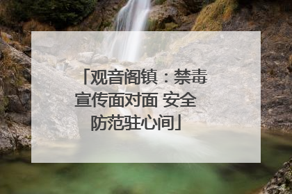 观音阁镇：禁毒宣传面对面 安全防范驻心间