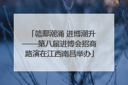 赣鄱潮涌 进博潮升——第八届进博会招商路演在江西南昌举办