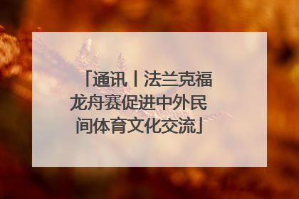 通讯丨法兰克福龙舟赛促进中外民间体育文化交流
