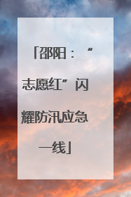邵阳：“志愿红”闪耀防汛应急一线