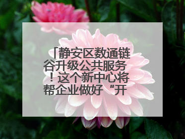 静安区数通链谷升级公共服务！这个新中心将帮企业做好“开门四件事”