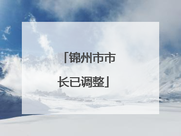 锦州市市长已调整