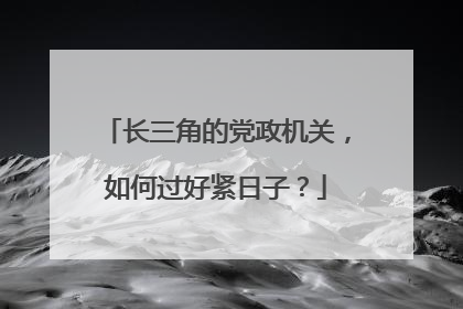 长三角的党政机关，如何过好紧日子？