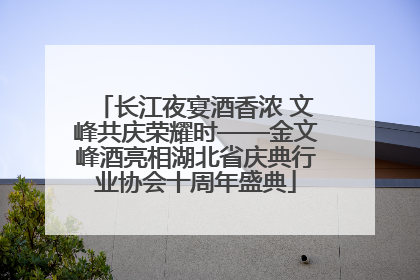 长江夜宴酒香浓 文峰共庆荣耀时——金文峰酒亮相湖北省庆典行业协会十周年盛典
