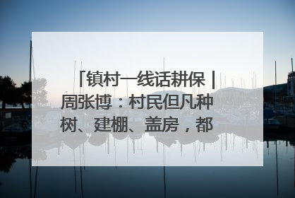 镇村一线话耕保｜周张博：村民但凡种树、建棚、盖房，都要向街道报批