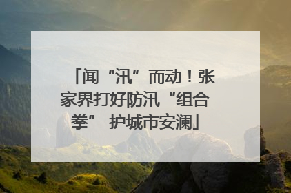 闻“汛”而动！张家界打好防汛“组合拳” 护城市安澜