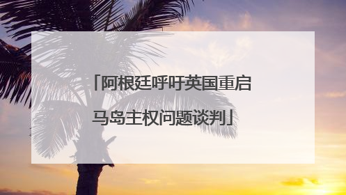 阿根廷呼吁英国重启马岛主权问题谈判
