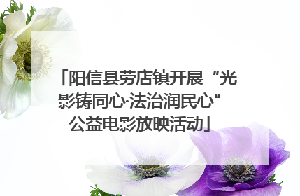 阳信县劳店镇开展“光影铸同心·法治润民心”公益电影放映活动