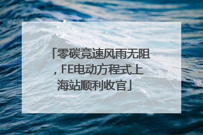 零碳竞速风雨无阻，FE电动方程式上海站顺利收官