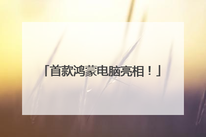 首款鸿蒙电脑亮相！