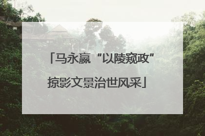 马永嬴“以陵窥政” 掠影文景治世风采