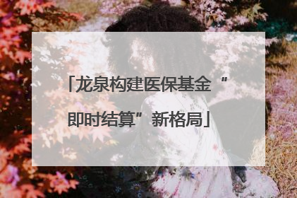 龙泉构建医保基金“即时结算”新格局