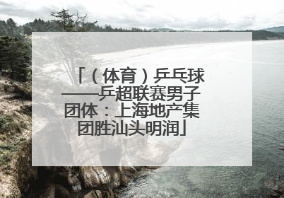 （体育）乒乓球——乒超联赛男子团体：上海地产集团胜汕头明润