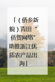 （侨乡新貌）青田“侨贸网络”助推浙江优质农产品出海