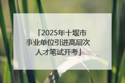 2025年十堰市事业单位引进高层次人才笔试开考