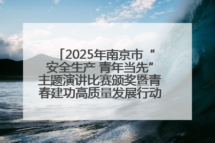 2025年南京市“安全生产 青年当先”主题演讲比赛颁奖暨青春建功高质量发展行动出征仪式举行