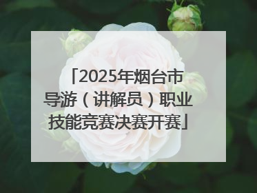 2025年烟台市导游（讲解员）职业技能竞赛决赛开赛