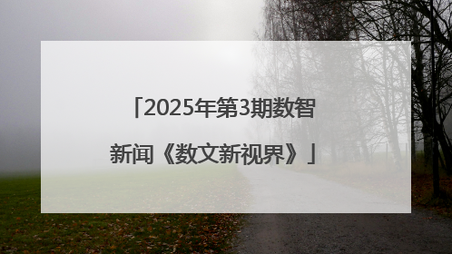 2025年第3期数智新闻《数文新视界》