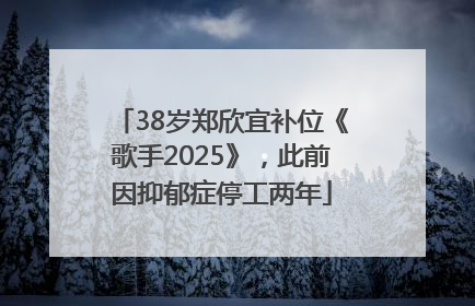 38岁郑欣宜补位《歌手2025》，此前因抑郁症停工两年