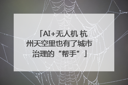 AI+无人机 杭州天空里也有了城市治理的“帮手”